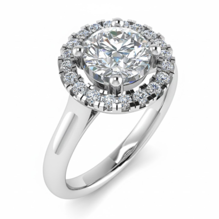 Round Cut Lab Grown Diamond Ring in Fine Gold by LaboDiamonds