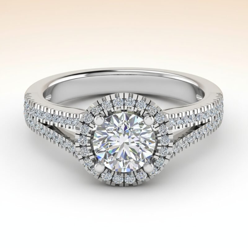 Round Cut Lab Grown Diamond Ring in Fine Gold by LaboDiamonds