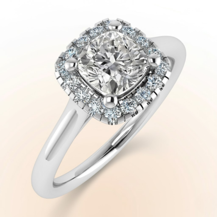 Cushion Halo Perfect-Fit Ring
