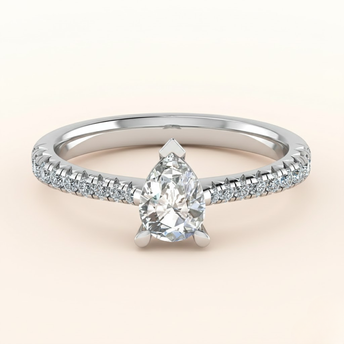 Round Cut Lab Grown Diamond Ring in Fine Gold by LaboDiamonds