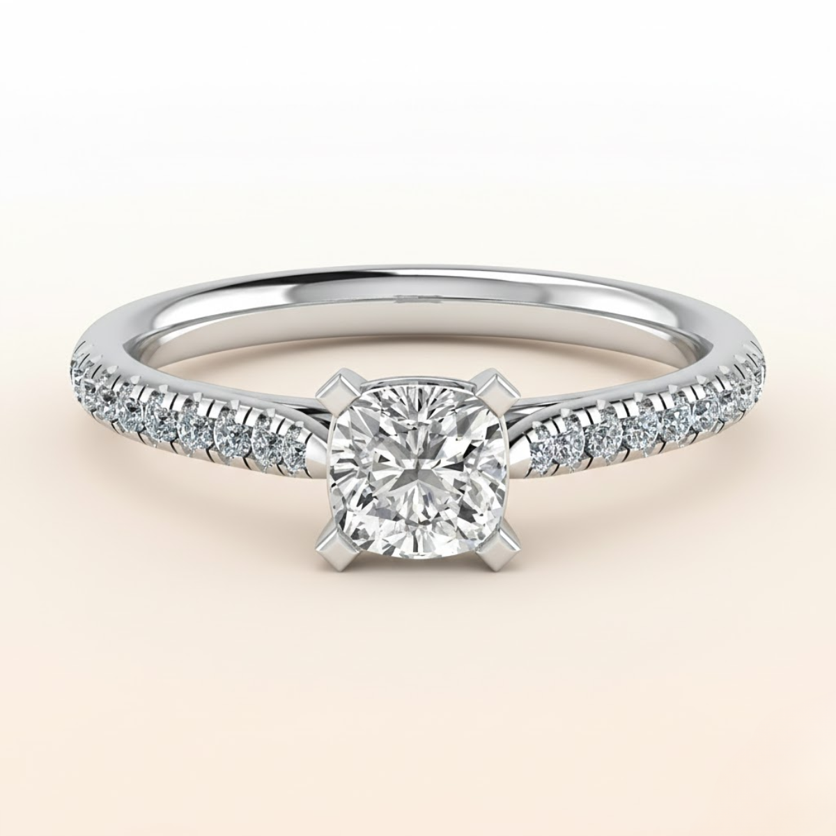 Round Cut Lab Grown Diamond Ring in Fine Gold by LaboDiamonds