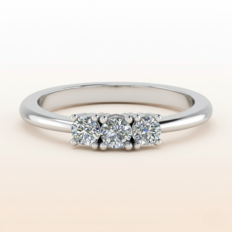 Round Cut Lab Grown Diamond Ring in Fine Gold by LaboDiamonds