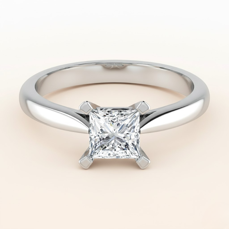 Round Cut Lab Grown Diamond Ring in Fine Gold by LaboDiamonds