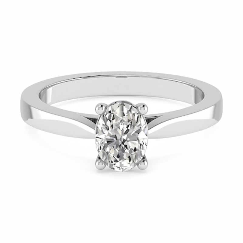 Round Cut Lab Grown Diamond Ring in Fine Gold by LaboDiamonds