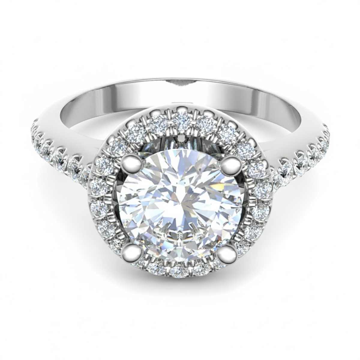 Round Cut Lab Grown Diamond Ring in Fine Gold by LaboDiamonds