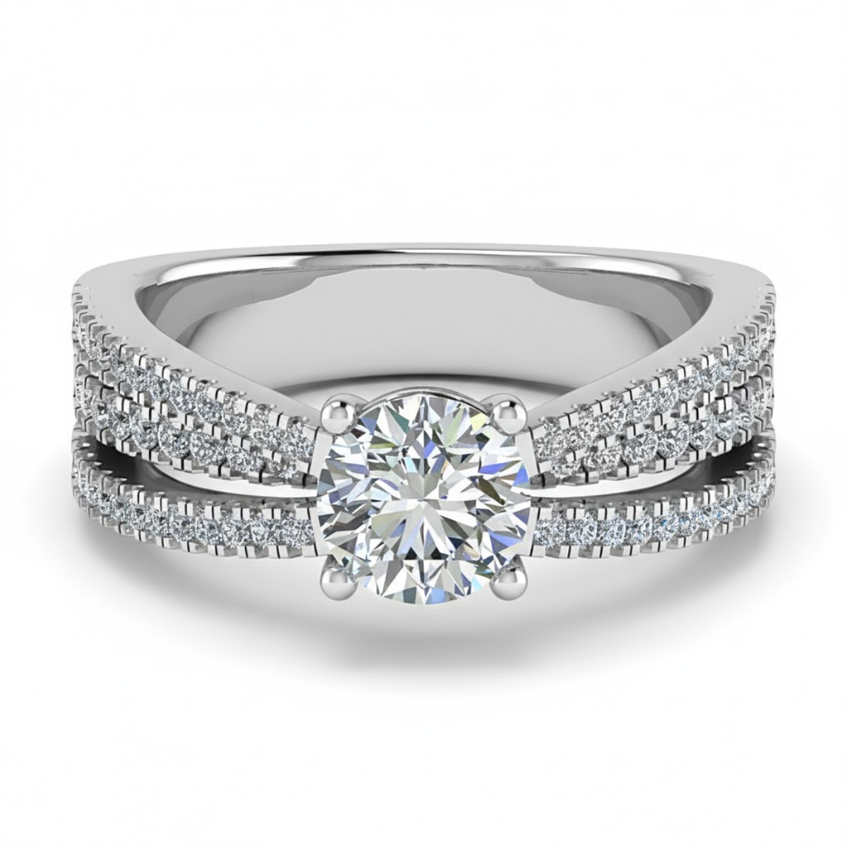 Round Cut Lab Grown Diamond Ring in Fine Gold by LaboDiamonds