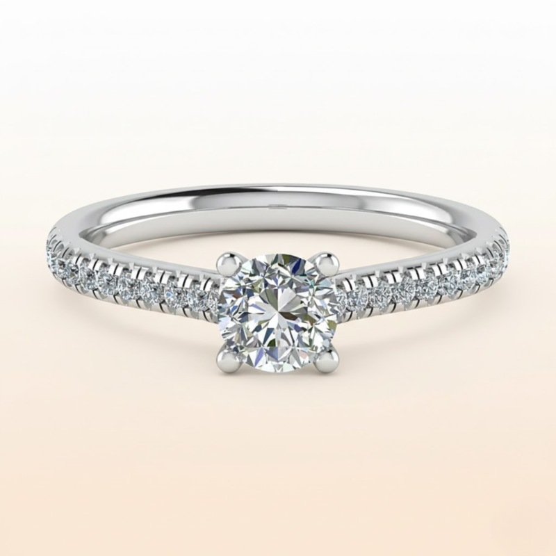Round Cut Lab Grown Diamond Diamond Jewelry in Fine Gold by LaboDiamonds