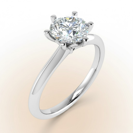 Round Tulip-Head Perfect-Fit Solitaire
