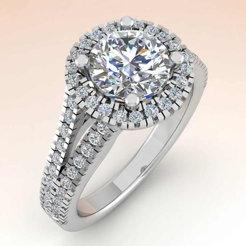 Round Cut Lab Grown Diamond Ring in Fine Gold by LaboDiamonds