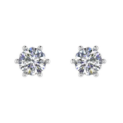 Orivelle Sixfold Solitaire Studs Earring