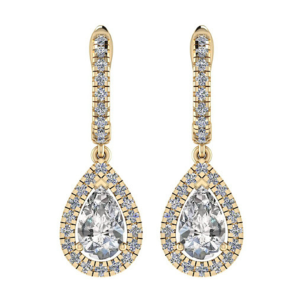 Perenelle Halo Cascade Drop Earrings
