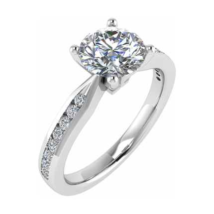 Virelle Side Stone Solitaire Ring