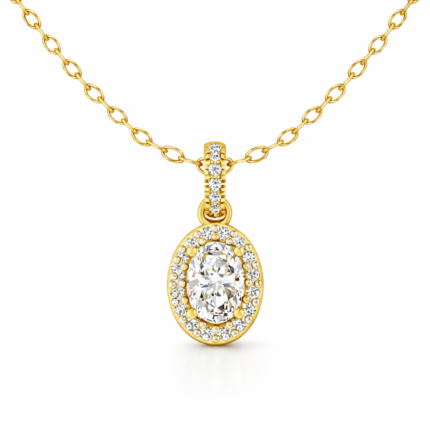 Princess Cut Solitaire Diamond Pendant Necklace